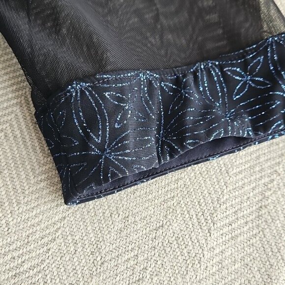 R&M Richards Woman 2 Piece Dress Suit Navy with Blue Embellishments Quiet Luxury - Picture 16 of 16